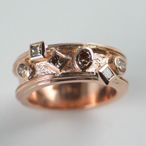 Argyle Champagne Diamond in 9ct Pink Gold 
