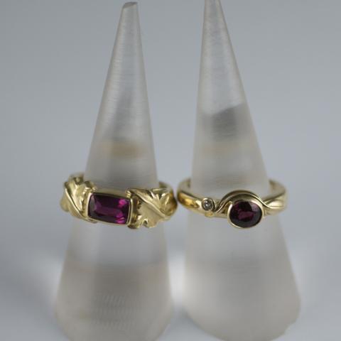 Madagascan Ruby carved 18ct god ring.African ruby ,diamond 18ct gold ring