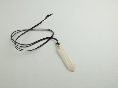 Carved Ivory feather 