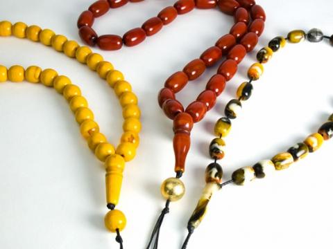 Copal beads on a string to de stress busy lives.