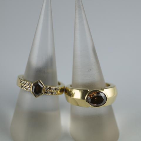 Argyle Cognac Diamond Rings