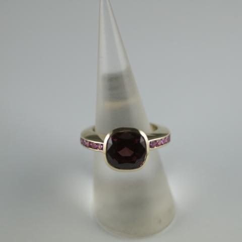 Rhodalite Garnet and Pink Sapphire ring